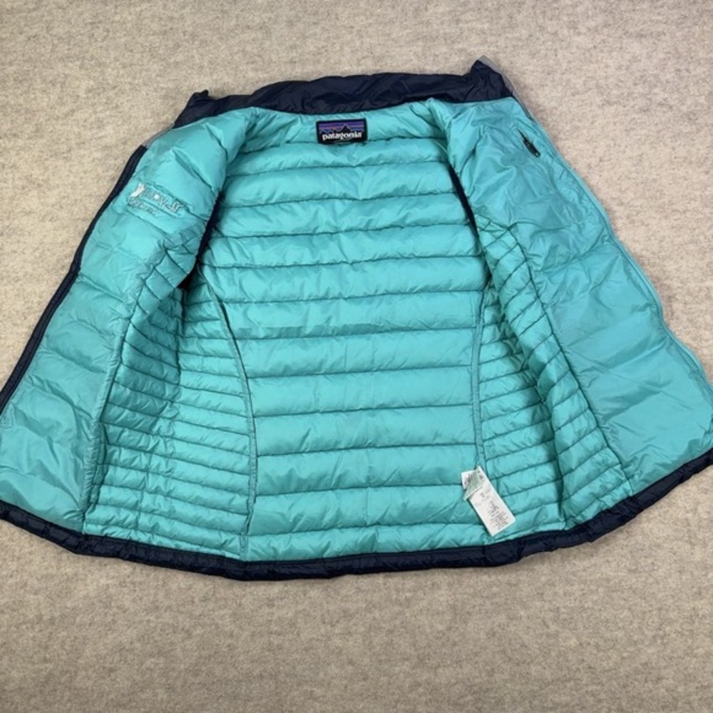 Patagonia‎ Down Sweater Vest Womens Medium Goose Down Blue Windproof 800-Fill - Picture 3 of 11